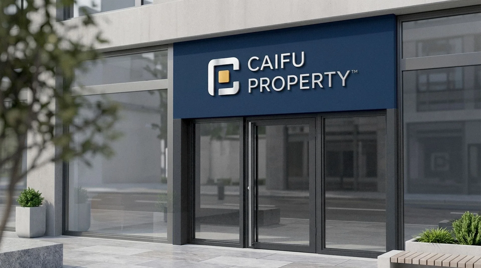 Caifu Property's new office frontage
