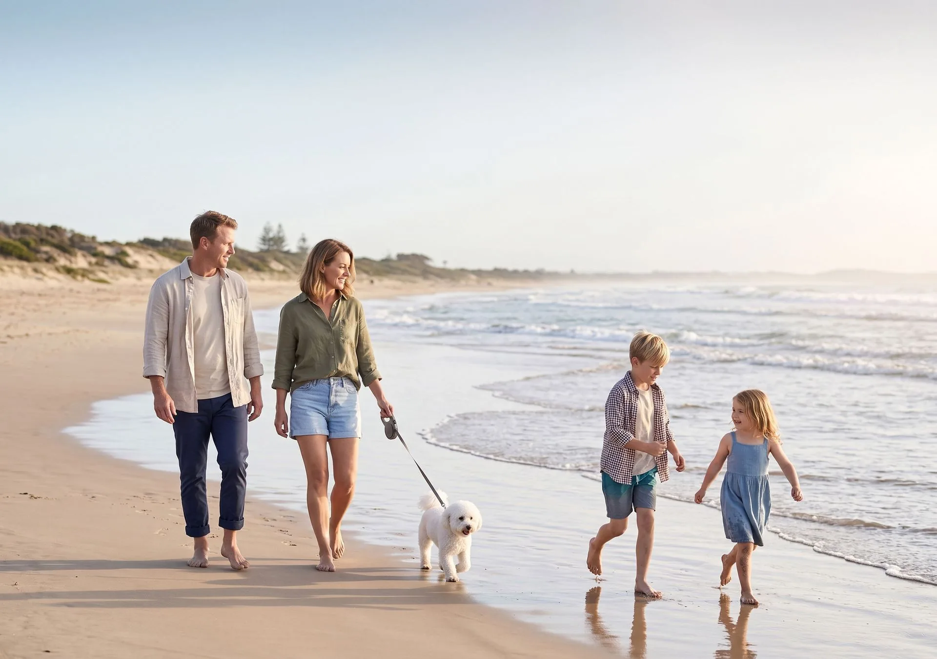 Family enjoying the results of a successful property investment strategy